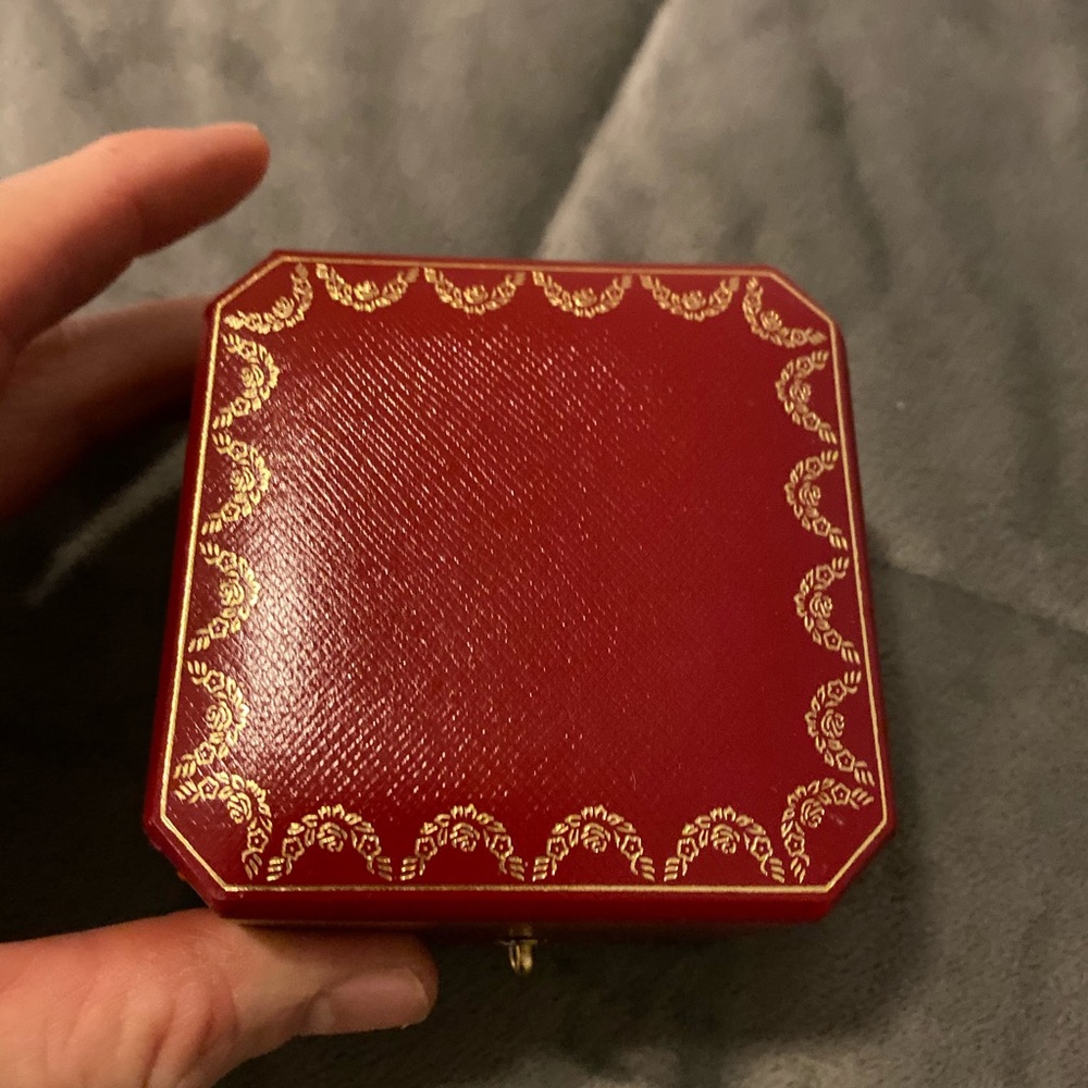 Auth Cartier ring box and outer box